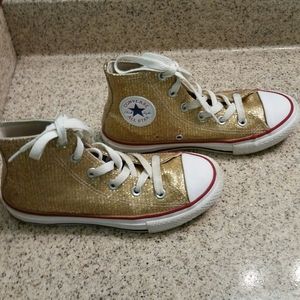 Converse gold girls shoes